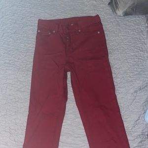 Red retro Levi’s jeans